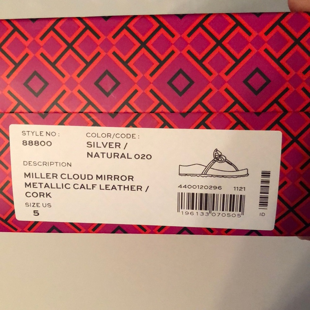 Tory Burch Miller Cloud metallic leather sandals - Picture 8 of 10